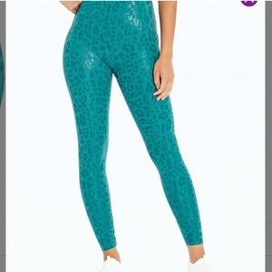 Malika XL Turquoise Leopard Legging High Waist